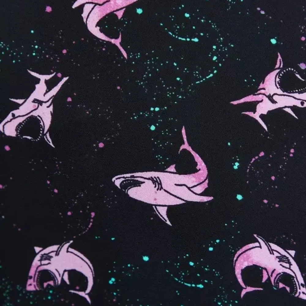 Like New Torrid Universal Jaws Georgette Blouse Shark Print - Picture 3 of 11